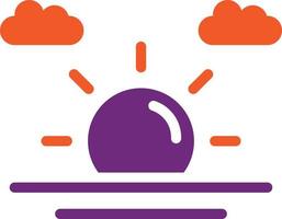 Sun Set Vector Icon Design Illustration