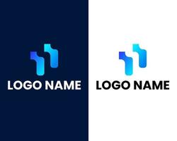 letra n con plantilla de diseño de logotipo moderno de tecnología vector