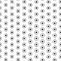 Seamless pattern of Outline drawing abstract snowflakes. Vector repeat texture. Line art. Isolate