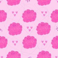 Peonies buds, seamless pattern vector