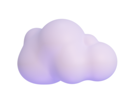 nuages 3d. nuages moelleux dans le ciel pour décorer des scènes de dessins animés. png