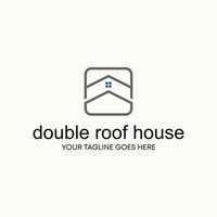 Simple and unique shape line three or triple roof house homes image graphic icon logo design abstract concept vector stock. Can be used as symbol related to property or living