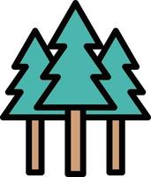 Ilustración de diseño de icono de vector de bosque