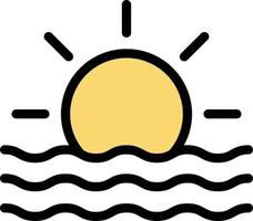 Sun Rise Vector Icon Design Illustration