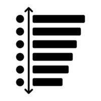 Editable design icon of bar graph vector