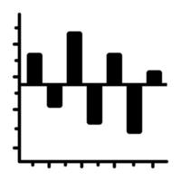 Editable design icon of bar graph vector