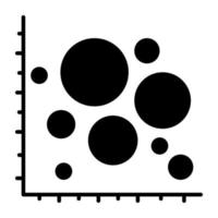 Creative design icon of dots chart vector