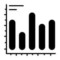 Editable design icon of bar graph vector