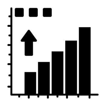 Editable design icon of bar graph vector