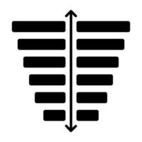 Modern design icon of vertical bar chart vector