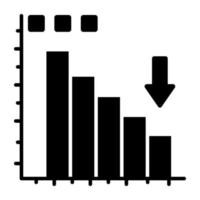 Modern design icon of loss chart vector