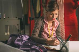 Young Fashion Designer At Work photo