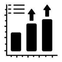 Editable design icon of bar graph vector