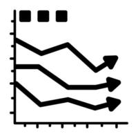 A unique design icon of trend up chart vector