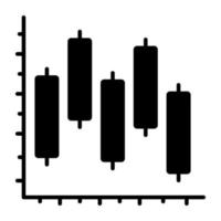 A unique design icon of candlestick chart vector