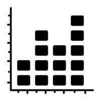 Editable design icon of bar graph vector