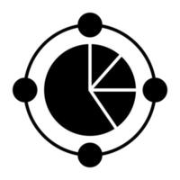 Creative design icon of pie chart vector