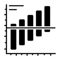 Editable design icon of bar graph vector