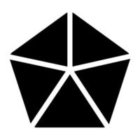 A filled design, icon of pentagon chart vector