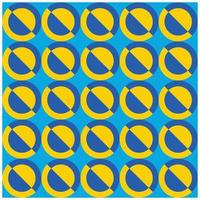 Geometric background with circular pattern that repeats regularly abstract wallpaper on blue vector