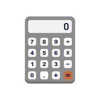 calculadora aislado sobre fondo blanco vector