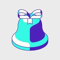 Christmas bell isometric vector icon illustration