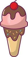ice cream cone vector illustration on a background.Premium quality symbols.vector icons for concept and graphic design.