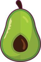 ilustración de vector de aguacate en un fondo. símbolos de calidad premium. iconos vectoriales para concepto y diseño gráfico.