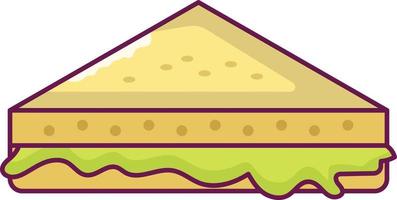 ilustración de vector de sándwich en un fondo. símbolos de calidad premium. iconos vectoriales para concepto y diseño gráfico.