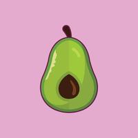 ilustración de vector de aguacate en un fondo. símbolos de calidad premium. iconos vectoriales para concepto y diseño gráfico.