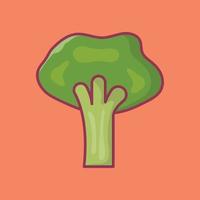 ilustración vectorial de brócoli en un fondo. símbolos de calidad premium. iconos vectoriales para concepto y diseño gráfico. vector
