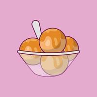 tazón de helado ilustración vectorial sobre un fondo. símbolos de calidad premium. iconos vectoriales para concepto y diseño gráfico. vector