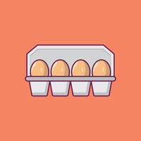 egg tray vector illustration on a background.Premium quality symbols.vector icons for concept and graphic design.