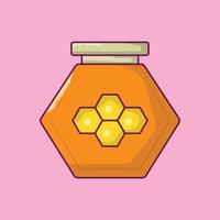 honey jar vector illustration on a background.Premium quality symbols.vector icons for concept and graphic design.