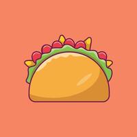 ilustración vectorial de shawarma en un fondo. símbolos de calidad premium. iconos vectoriales para concepto y diseño gráfico. vector