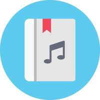 ilustración de vector de libro de música en un fondo. símbolos de calidad premium. iconos vectoriales para concepto y diseño gráfico.