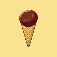 ilustración vectorial de cono de helado en un fondo. símbolos de calidad premium. iconos vectoriales para concepto y diseño gráfico. vector