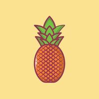 ilustración vectorial de piña en un fondo. símbolos de calidad premium. iconos vectoriales para concepto y diseño gráfico. vector