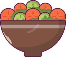 fruit bowl vector illustration on a background.Premium quality symbols.vector icons for concept and graphic design.