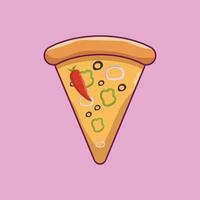 ilustración de vector de pizza en un fondo. símbolos de calidad premium. iconos vectoriales para concepto y diseño gráfico.