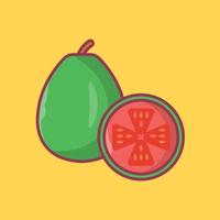 ilustración de vector de fruta en un fondo. símbolos de calidad premium. iconos vectoriales para concepto y diseño gráfico.