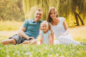 Happy family view photo