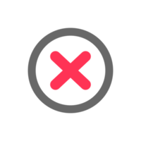 icône de la croix rouge pour les choses qui ne devraient pas être faites ou interdites png