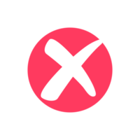 rood kruis icoon voor dingen dat zou moeten niet worden gedaan of verboden png
