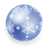 bola de navidad azul metalizado. png