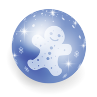 Metallic Blue Christmas Ball. png