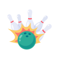 une boule de bowling qui roule pour frapper la quille. png