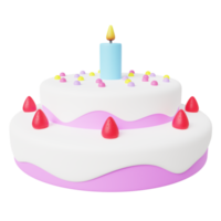 compleanno torta 3d illustrazione png