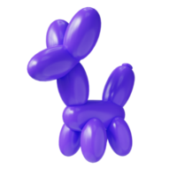 3d illustration of animal balloon png