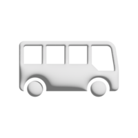bus icon 3d design for application and website presentation png